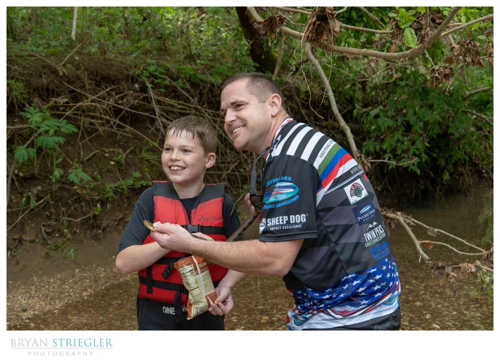 catching a water snake